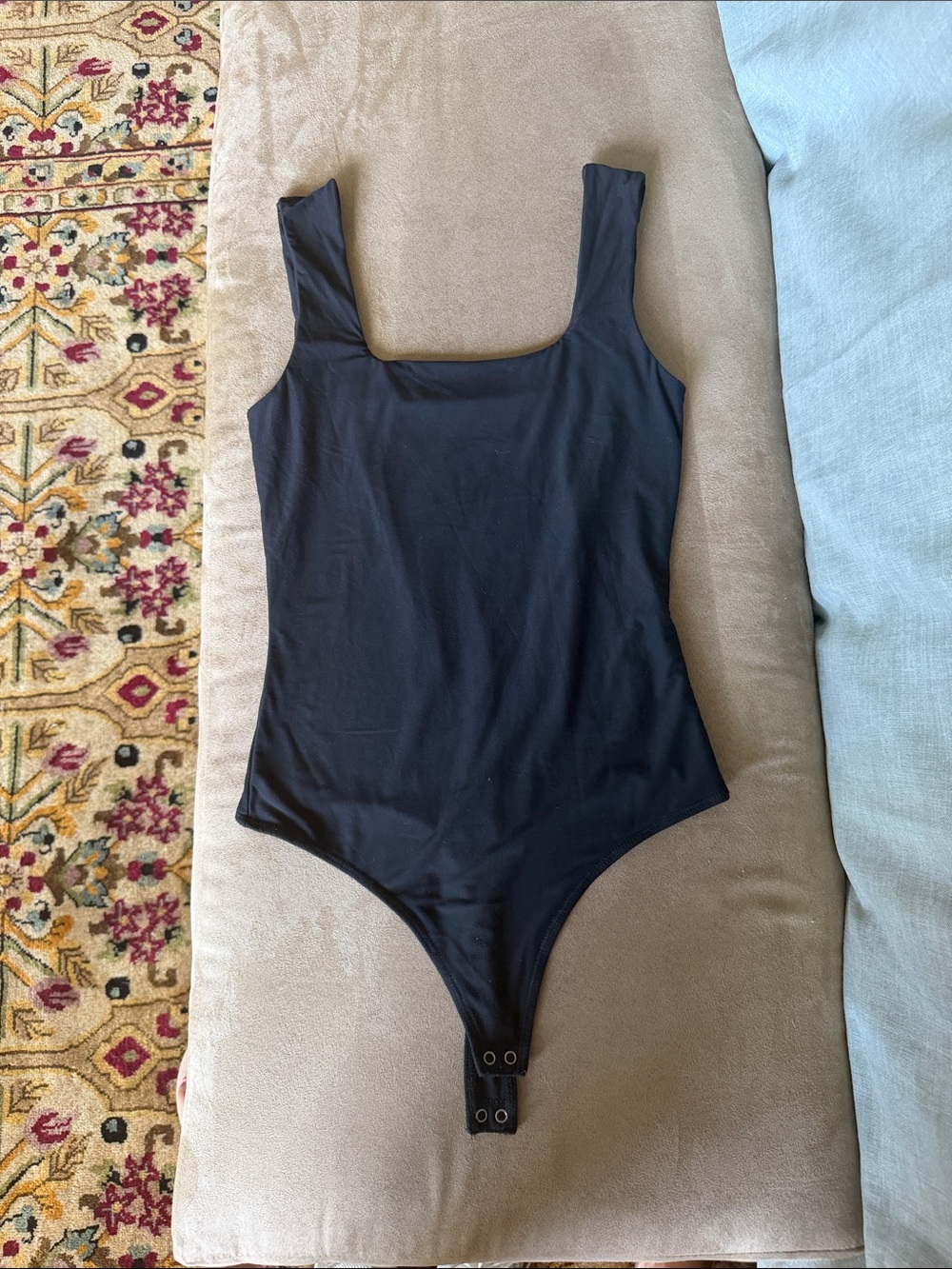 Abercrombie & Fitch Black Square-Neck Bodysuit